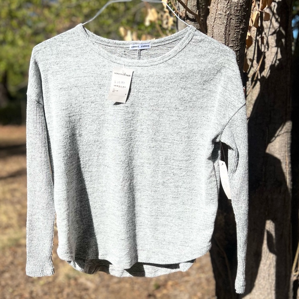 NWT Sweet Romeo Gray Sweater